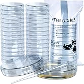 MyMed Pack of 40 Sterile Petri Dishes with Lids (90 x 15 mm), 2ml Plastic Pipettes for Lab Analysis, School Projects, Blood Samples, Bacteria, Plant &amp; Seed Cultivation Petri Dish (40)