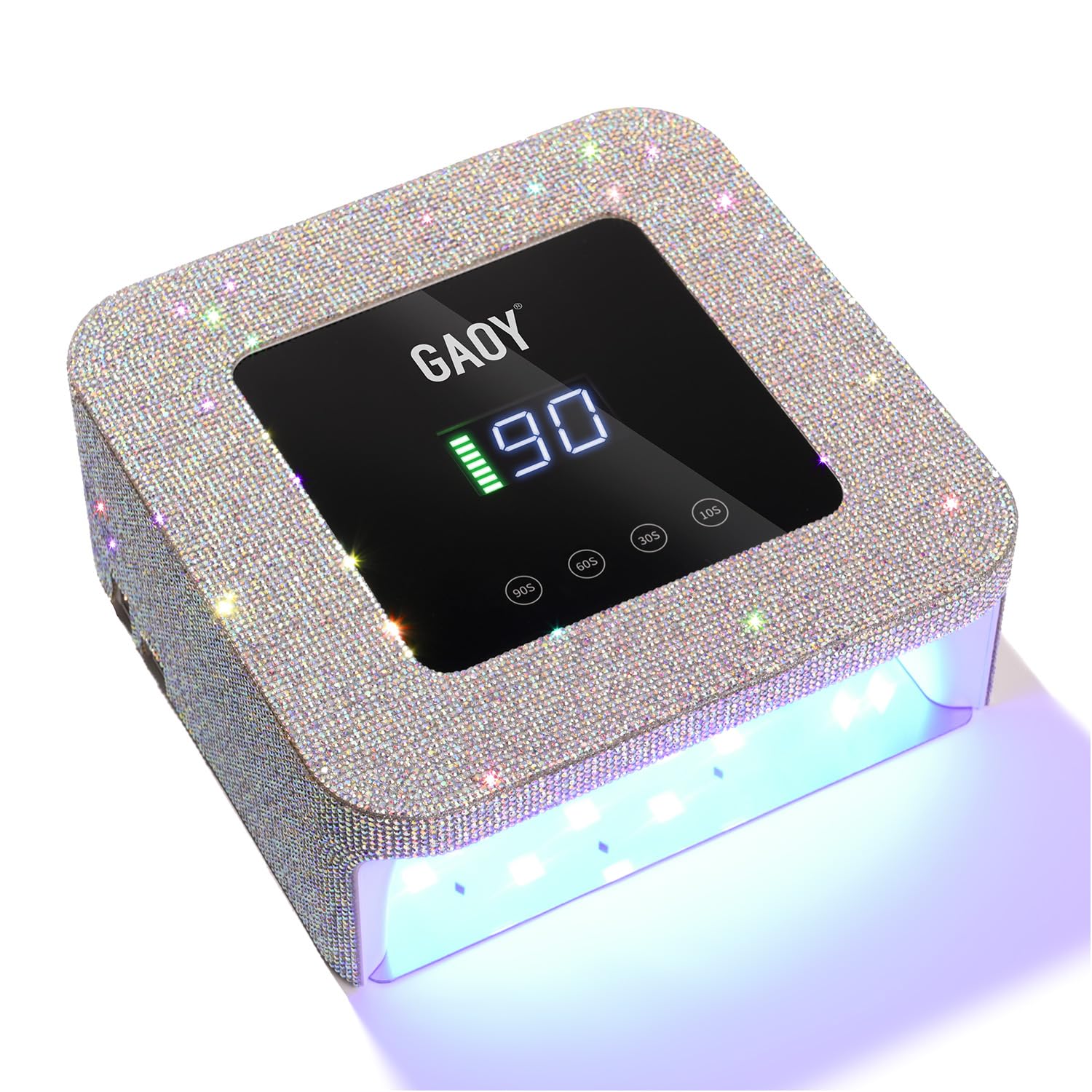 Photo 1 of GAOY Cordless UV LED Nail Lamp for Gel Nails, Rechargeable UV Light, Professional Nail Dryer with 4 Timers, Automatic Sensor and Sensitive Mode for Fast Curing, AB Diamond