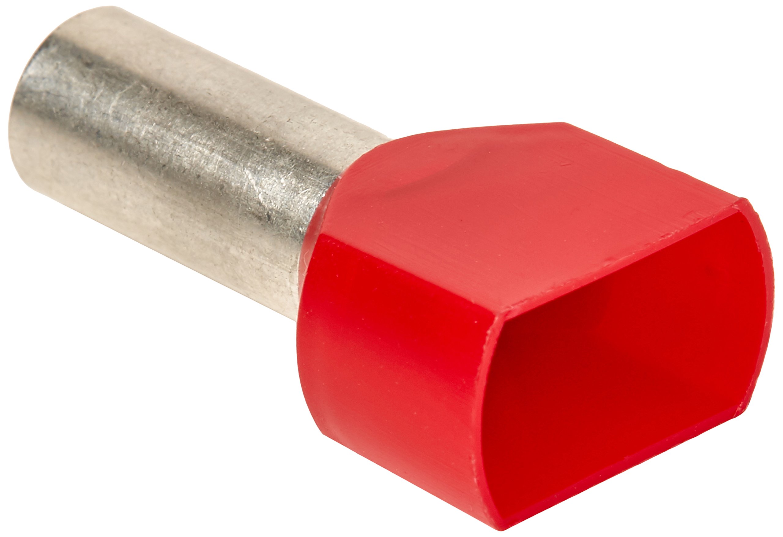 Nedelko 69470220 Twin Insulated Terminals 2 x 10.0 sq. mm/N/14 mm, Red (Pack of 100)