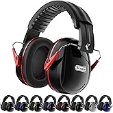 Dr.meter Noise Cancelling Ear Muffs, SNR31dB Hearing Protection Earmuffs for Adults, Noise Reduction Ear Muffs for Mowing