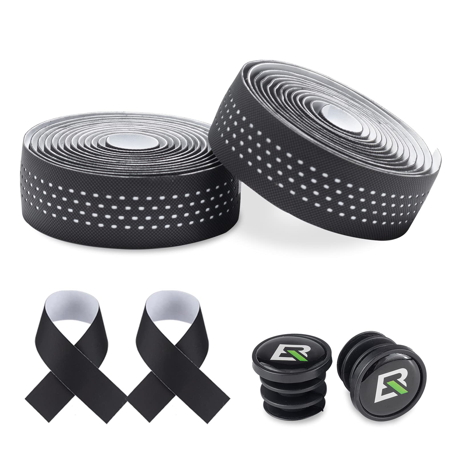 ROCKBROS Handlebar Tape Vibration Dampening Anti-slip Aluminum Alloy Lock on both Sides High Strength hard Plastic Multiple colors Road Bike Mountain Bike