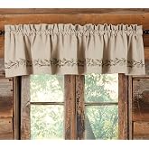 BLACK FOREST DECOR Pinecones Embroidered Valance 58" Wx14 H | |