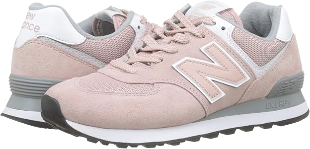 new balance pink 574 v2 suede trainers