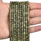 THEDAYEE 300pcs Natural Stone Heishi Beads 2x4mm Taiwan Green Jade Small Disc Gemstone Loose Spacer Beads for Jewelry Making 2 Strands 32 Inch