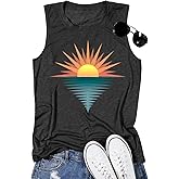 Summer Beach Graphic Tees for Women Sun Salt Sand Shirts Palm Tree Sunset Casual Vacation Tops