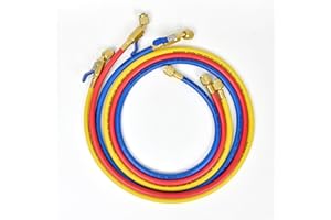 OBIDA 29986 Plus II 1/4" HVAC ac hoses Fit for R-410A Refrigerant Charging Hose Set hoses refrigerant hoses 29986 (Pack of 3) ﻿