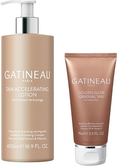 Gatineau Tan Accelerating Lotion 400ml + Golden Glow Gradual Tan 75ml Duo Set