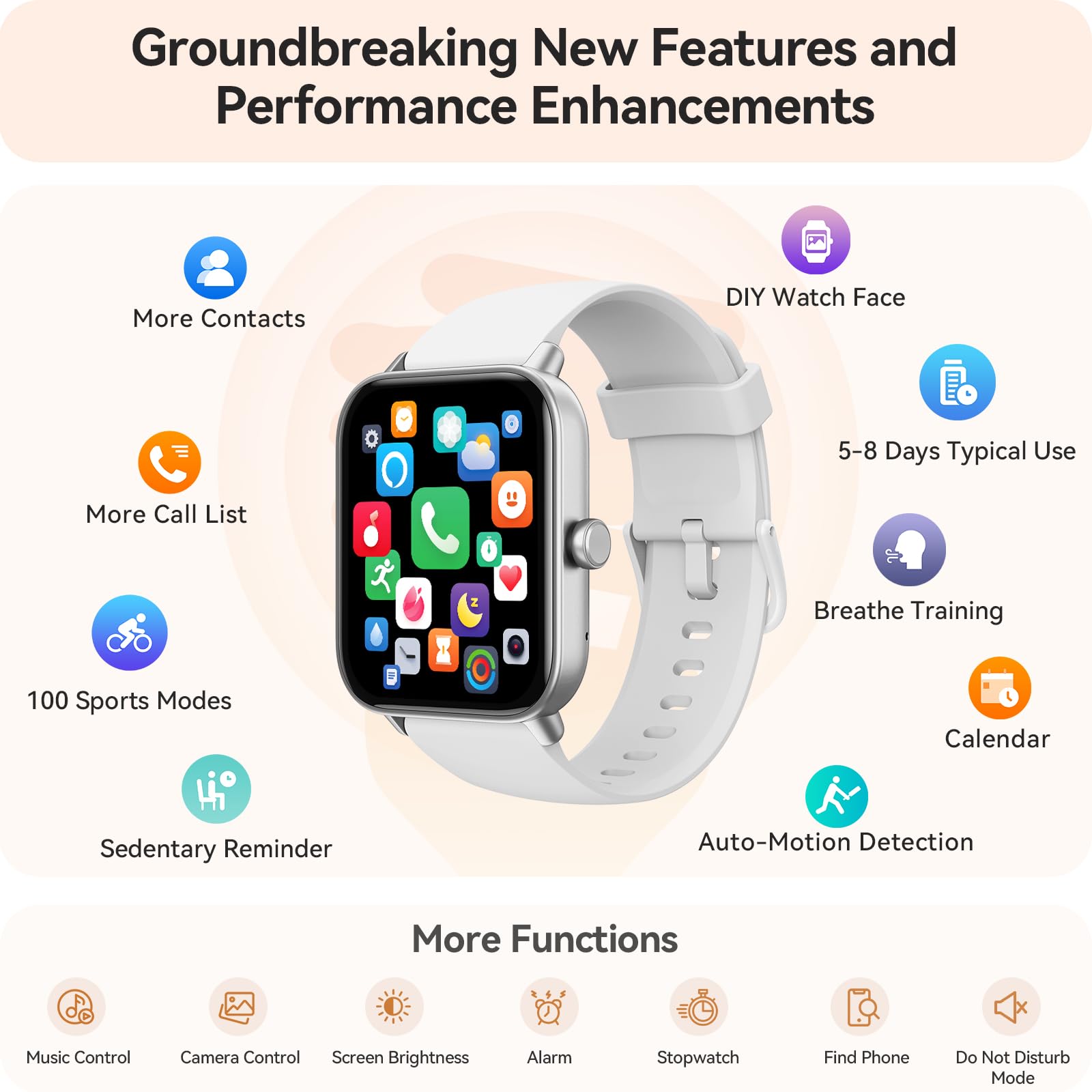 Gydom Smart Watches for Women Men [Alexa Built-in, 1.8