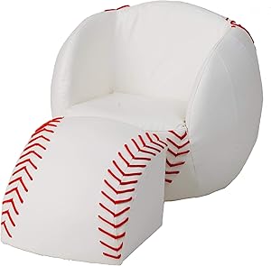 Gift Mark Sports Chair and Ottoman, Baseball