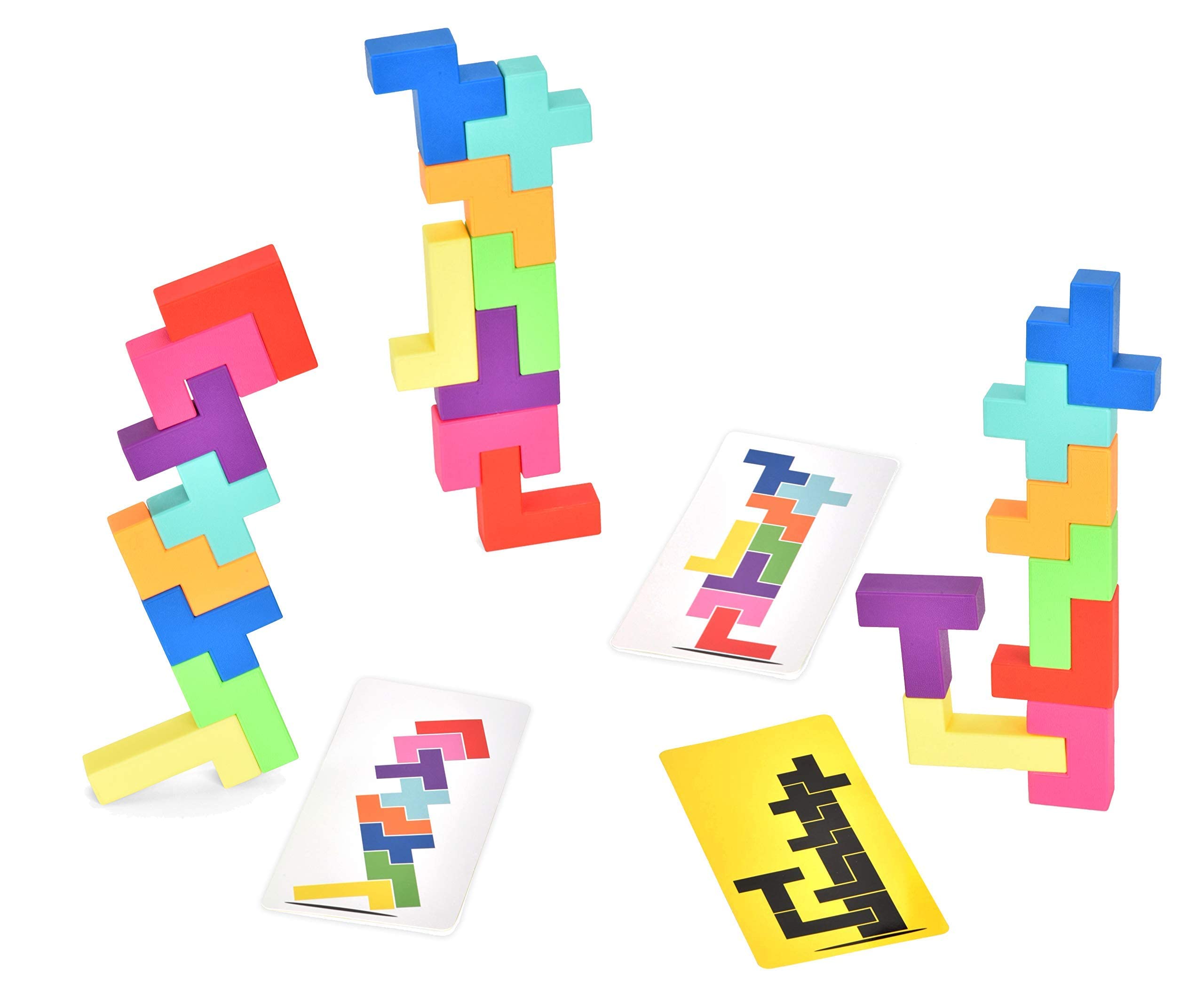 BUILDZI by TENZI - The Fast Stacking Building Block Game for The Whole Family - 2 to 4 Players Ages 6 to 96 - Plus Fun Party Games for up to 8 Players