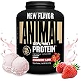 Animal 100% Whey Protein Powder – Whey Blend for Pre or Post Workout, Recovery, Anytime Low Sugar Protein Boost Meal Replacement with BCAA Branched Chain Amino Acids – New Flavor, Strawberry, 4 lb