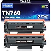 Compatible TN760 Toner for Brother TN760 TN-760 TN730 TN-730 Toner Cartridges Work with HL-L2350DW MFC-L2710DW MFC-L2750DW HL-L2395DW HL-L2370DW DCP-L2550DW HL-L2390DW Printer (2 Black)