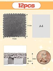 12 pcs Thickened Plush Foam Interlocking Floor