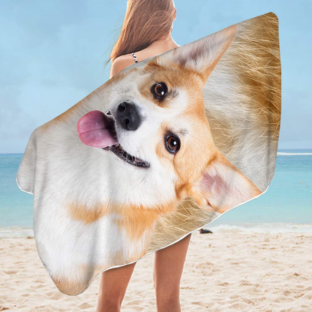 Welsh Corgi Corgi Blanket Amazon Beach Towel Sunbathing Blanket
