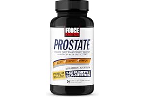Force Factor Prostate Saw Palmetto and Beta Sitosterol Supplement for Men, Prostate Health/Size Support, Urinary Relief, Bladder Control, Reduce Nighttime Urination, 60 Softgels