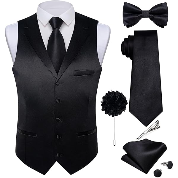 vest tie and handkerchief