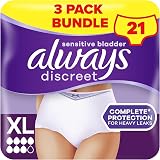 Always Discreet Incontinence Pants Women Extra Large UK 22-28 21pk 7x3