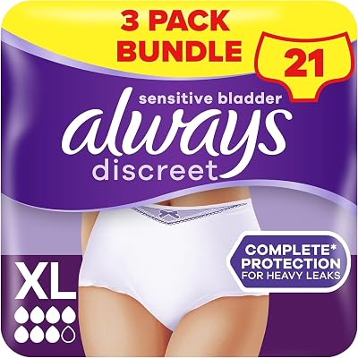 Always Discreet Incontinence Pants Women Extra Large UK 22-28 21pk 7x3