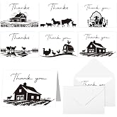 Motiskyy 24 Pcs 4H Thank You Cards with Envelopes Bulk | 4 x 6 Inches, Farm Thank You Cards, Blank Greeting Cards Inspirations Gifts for 4H, FFA