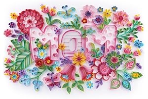 Uniquilling Gift for Mom, Quilling Kits Paper Quilling Kit for Adults Beginner, Mother Day Decorations, Exquisite DIY Craft Wall Art Decor Painting Kits Paper Quilling Tools, 16 * 20in- Basic