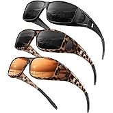 KALIYADI Sunglasses Fit-Over-Glasses Polarized Sunglasses-Men: Wrap Around Sun Glasses Womens with UV Protection for Driving