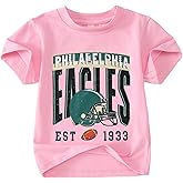 GLIGLITTR Toddler Girl Boy Football Shirt Sundays are for The Birds Game Day Outfit Kids Football Season Sports Fans Tee Tops
