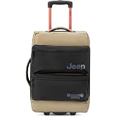 Jeep JS006B Two Wheel Rolling Travel Duffle Bag, Warm Sand, 20 Inch