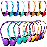 TJZXGUI Classroom Headphones Bulk 36 Pack for School Kids,Wholesale Earphones Class Set of Headphones for Students Children Teens and Adult 3.5mm Jack Multi Color