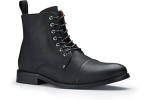 Polar Fox Men's Ankle Dress Boots | Lace-up Casual Fashion Boot Collection | Cap Toe & Plain Toe Styles