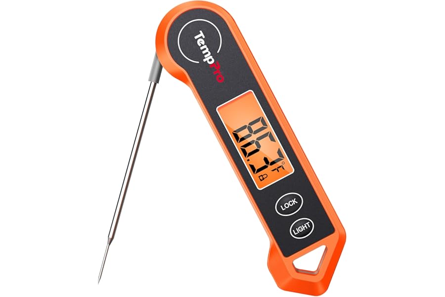 TempPro TP19H Digital Meat Thermometer for Cooking with Ambidextrous Backlit and Motion Sensing Kitchen Cooking Food Thermome Book