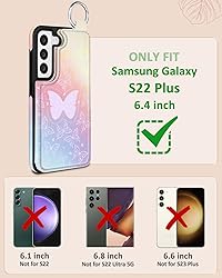 Shorogyt for Samsung S22 Plus Wallet Case with Card