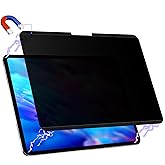 Peslv Magnetic Privacy Screen Protector for iPad Pro 13 Inch M4/M5 [2025/2024 8th/7th Gen], Removable Anti Blue Light Glare Spy Private Filter, High Sensitive Bubble-Free Black Security Screen