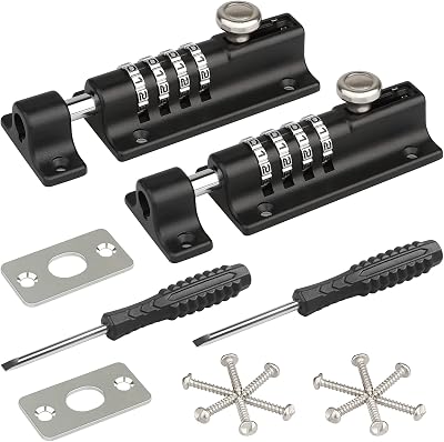 Spopal 2 Pack 120mm Combination Locking Bolt Weatherproof Burglar Proof
