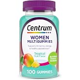 Centrum MultiGummies for Women 18 and Over, 100 Count | Contains Vitamin D3, B Vitamins and Antioxidant Vitamins C and E, Gluten Free, Non-GMO Ingredients, GLP-1 Support