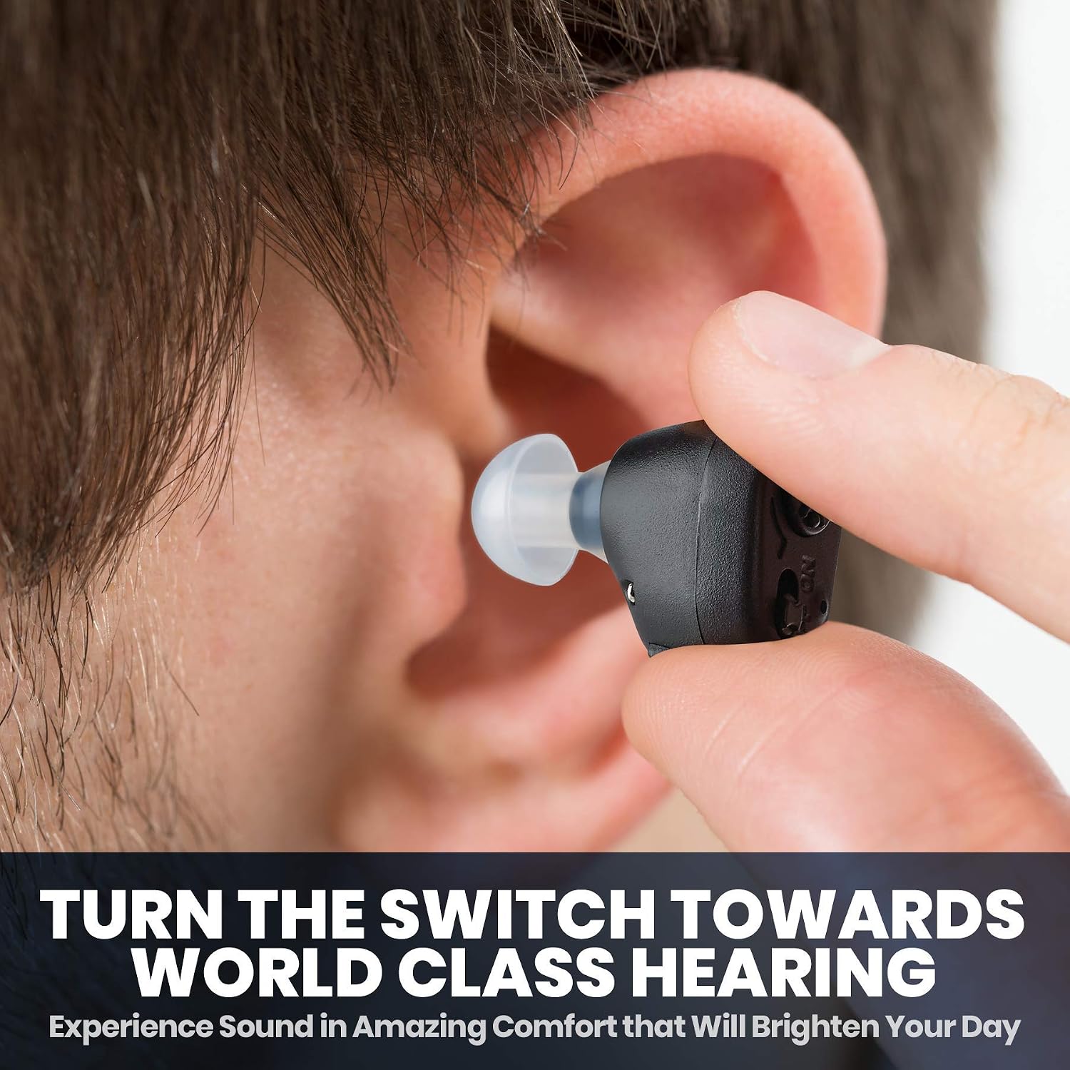 Digital - in-The-Canal (ITC) Pair of in Ear Devices, Doctor Designed Personal for Adults and Enhancer Set (Black) - Image 5