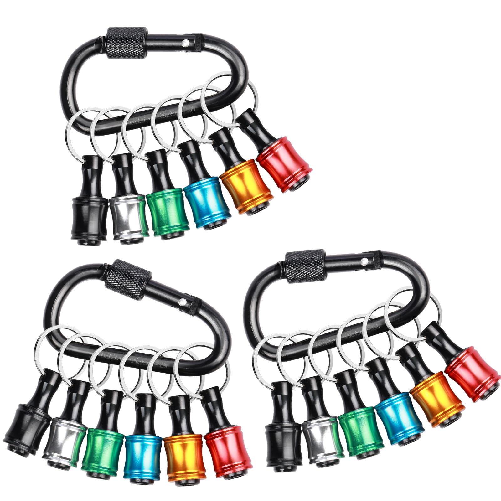 Photo 1 of Sopclane 18PCS 1/4 Hex Shank Drill Bit Holder Keychain Extension Bar Quick Release Bit Holders for Impact Driver Drill Bit, Screwdriver Bit Holder, Tools and Gifts for Men