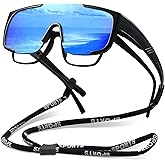 Fit Over Glasses Sunglasses for Men Polarized Sun Glasses Sports Wrap for Driving Cycling Running UV400 Protection