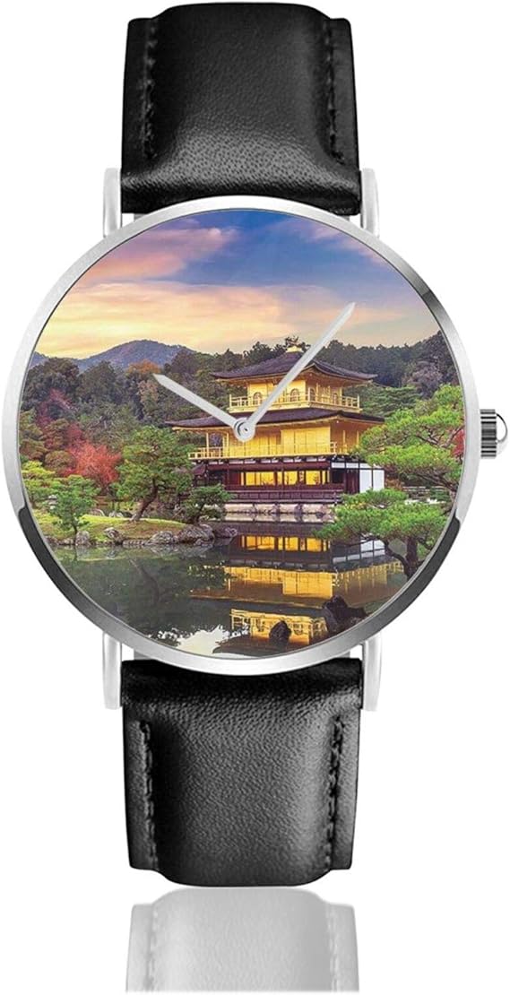 Amazon 腕時計 メンズ レディース 美しい金閣寺 生活防水 シンプル 超薄型 軽量 男女兼用 ボーイズ 父の日 ウォッチク メンズ腕時計 腕時計 通販
