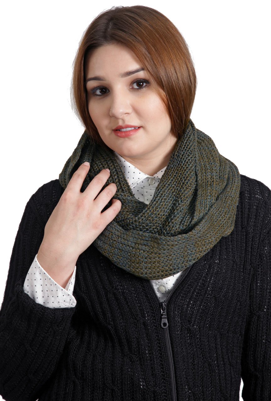 Women's Hand Knit Infinity Circular Scarf - 100% Baby Alpaca Women's Hand Knit Infinity Circular Scarf - 100% Baby Alpaca