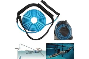 FBSPORT Swim Tether Stationary Swimming Harness 3M, Swimming Tether, Swim Harness for Pool, Exercise for Adult Kids Static Sw