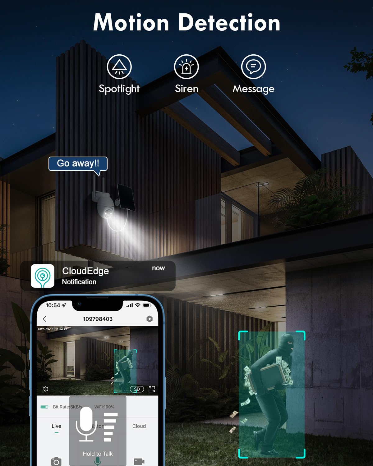 4G LTE Cellular Security Camera Wireless Outdoor, 2K No WiFi Solar Powered Camera Built-in SIM Card, 2-Way Talk Cameras for Home Security with PIR Motion Detection, IP66, Night Vision, Spotlights