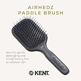 KENT AirHedz Pro Medium Pin Brush Black Paddle Detangling Smoothing Styling view 3