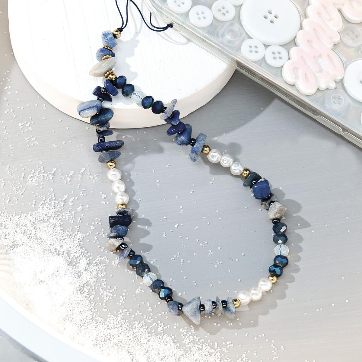 Crystal Stone Bead Mobile Phone Chain Beads Chain Phone Charm Strap Mobile Phone Beads Lanyard Wrist Chain Mobile Phone Chain Wrist Bracelet Phone Charm Strap Cord Lanyard Phone Pendant, Colourful