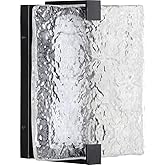 Progress Lighting LED Stone Glass Sconce Collection Black ADA Wall Sconce