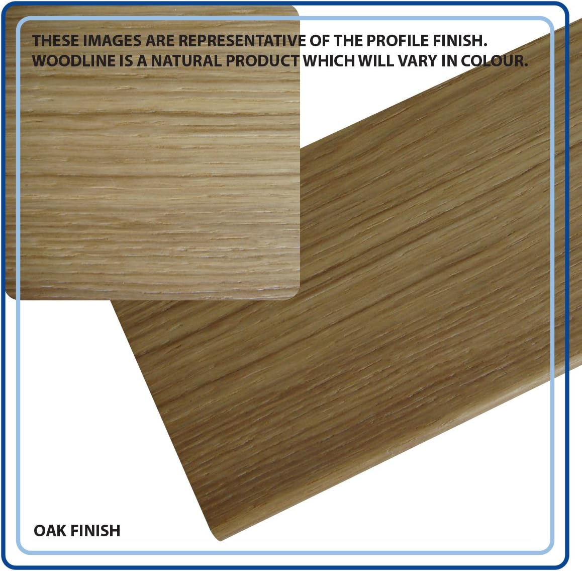 Solid Oak Unfinished Height Adjustable Twin Flooring Profile, Threshold Cover Strip, Door Bar, Suitable for 15-18mm Floors