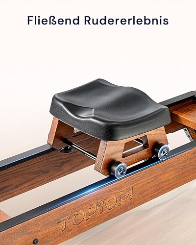 TOPIOM Water Rowing Machine for Home Use, Foldable Rower with