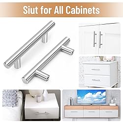 Glattever 5 Pack Cabinet Handles Brushed Nickel