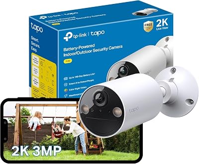 Tapo TC82 2K Wireless Outdoor Security Camera Battery AI Detection Color Night