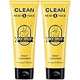 Bee Bald CLEAN Daily Head & Face Cleanser, Refreshes and Thoroughly Washes, Premium Bald Head Care for Men and Women, 4 fl Oz (Pack of 2)