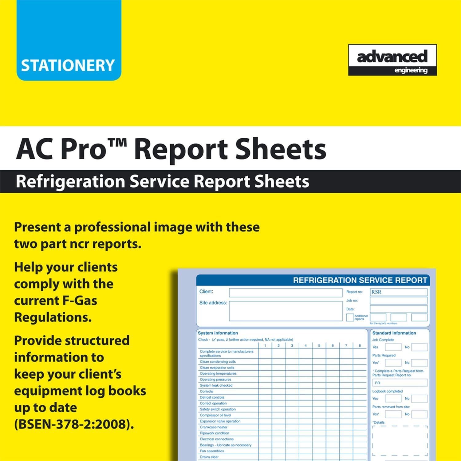 Refrigeration Service Report Pad Amazon.co.uk DIY & Tools